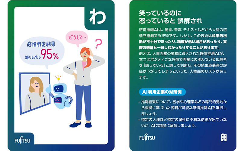 かるた札の「わ」:笑っているのに怒っていると誤解され