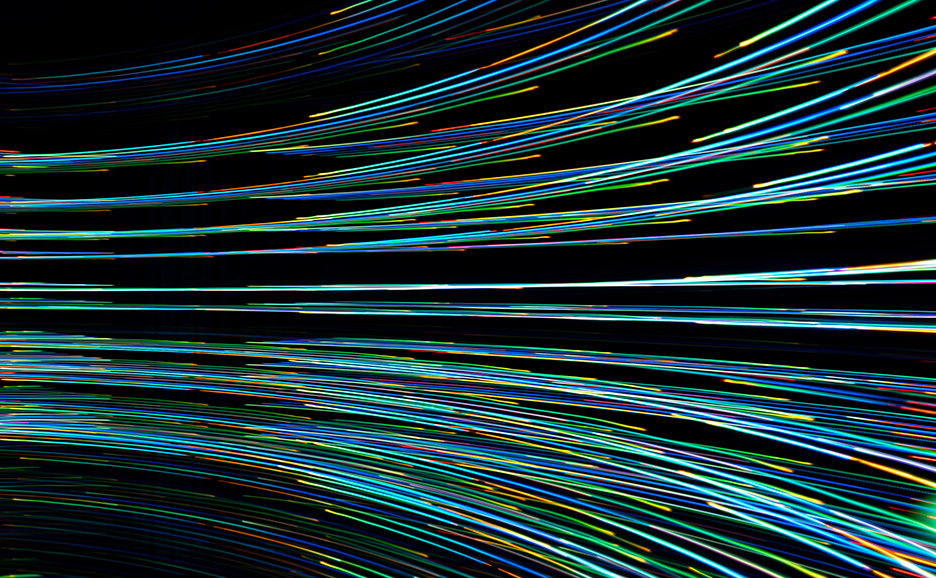 Black background and Neon color light curves